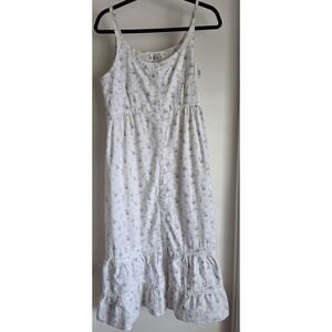 The 1 for U Women's Maxi Dress S White Floral Sleeveless Long Cottagecore